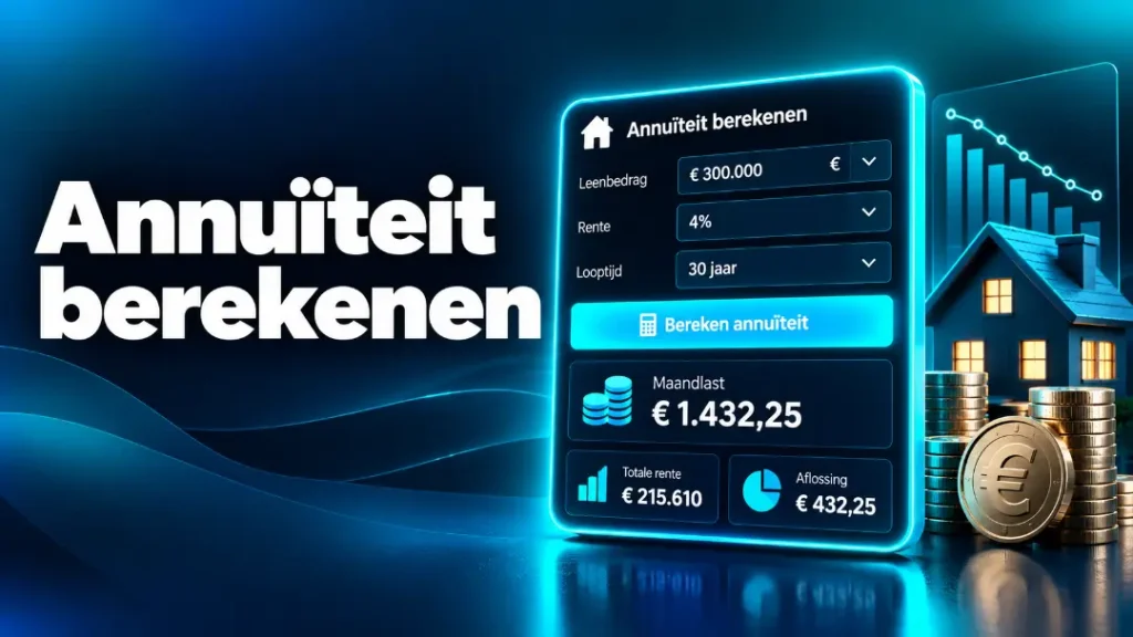 Annuïteit berekenen met een hypotheekcalculator voor maandlasten, rente en aflossing