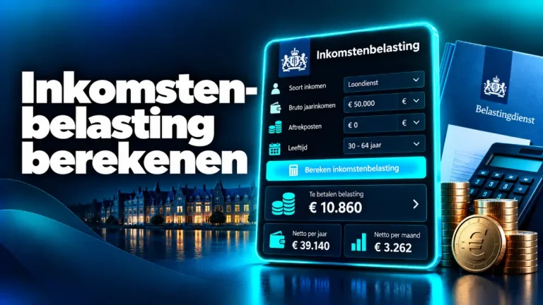 Inkomstenbelasting berekenen met een online calculator voor belasting, heffingskortingen en netto jaar- en maandinkomen