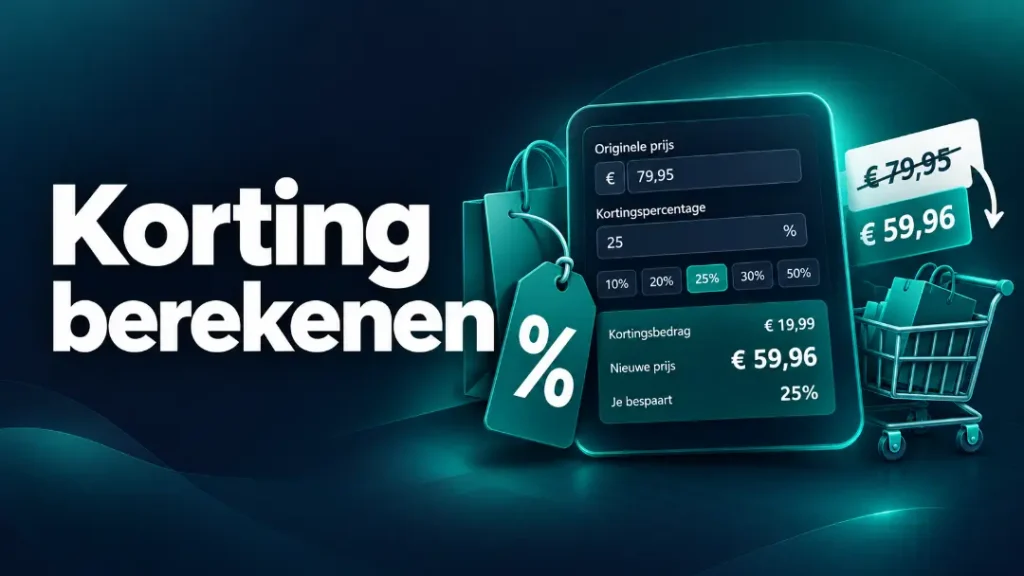 Korting berekenen met percentage en nieuwe prijs